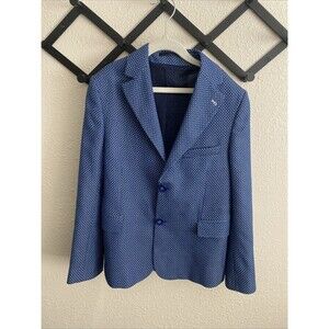 Mustache Blazer Boys Size 9 Blue Dots NWT
